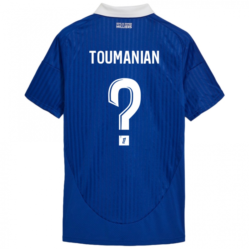 Niño Camiseta Anthony Toumanian #0 Azul Blanco 1ª Equipación 2024/25 La Camisa Argentina