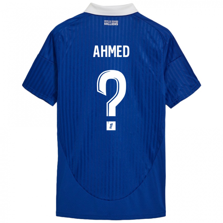 Niño Camiseta Aymeric Ahmed #0 Azul Blanco 1ª Equipación 2024/25 La Camisa Argentina