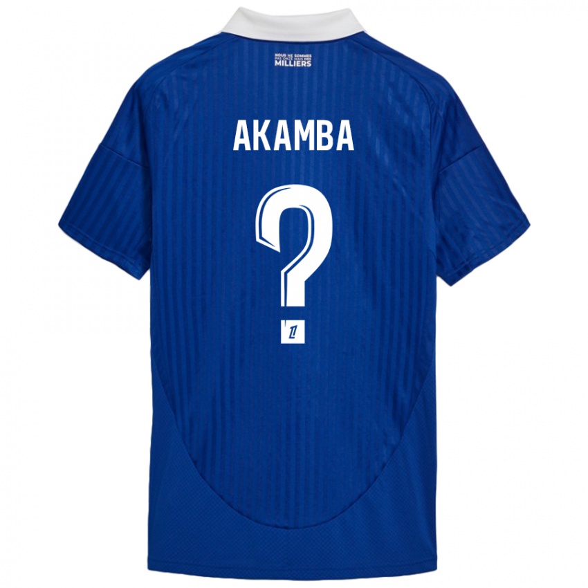 Niño Camiseta Fred Akamba #0 Azul Blanco 1ª Equipación 2024/25 La Camisa Argentina