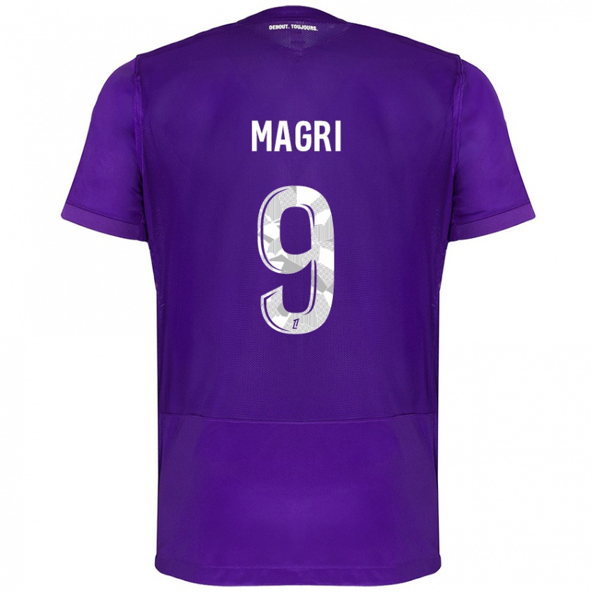 Niño Camiseta Frank Magri #9 Morado Blanco 1ª Equipación 2024/25 La Camisa Argentina