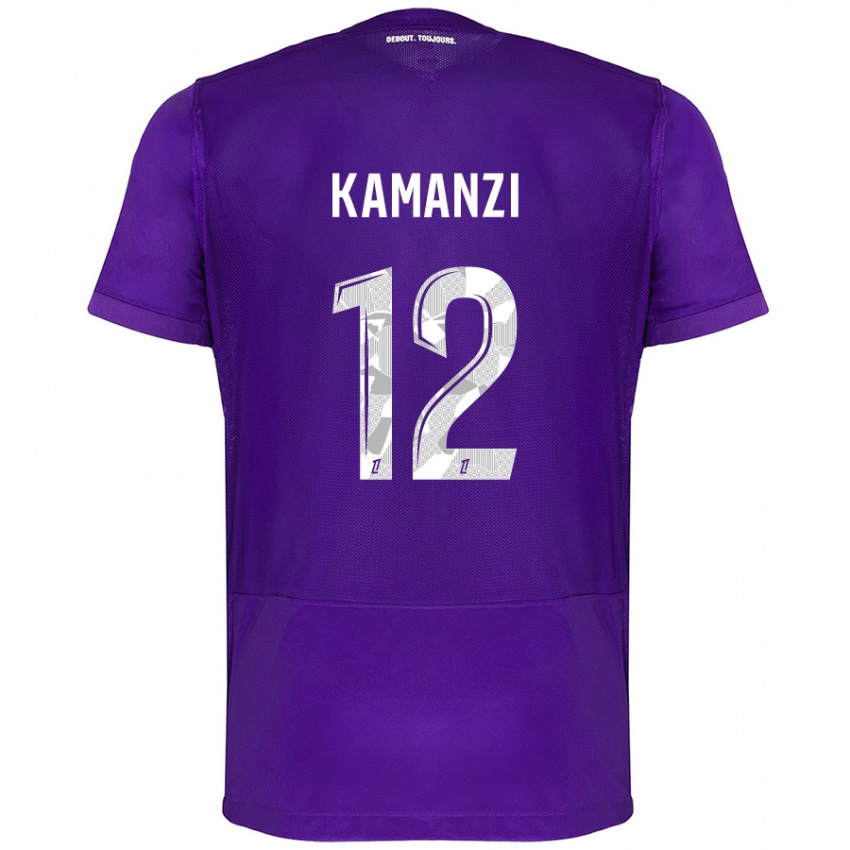 Niño Camiseta Warren Kamanzi #12 Morado Blanco 1ª Equipación 2024/25 La Camisa Argentina