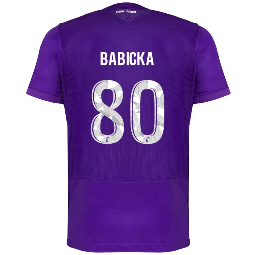 Niño Camiseta Shavy Babicka #80 Morado Blanco 1ª Equipación 2024/25 La Camisa Argentina