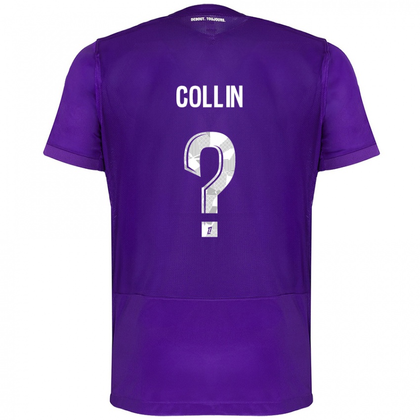 Niño Camiseta Théo Collin #0 Morado Blanco 1ª Equipación 2024/25 La Camisa Argentina