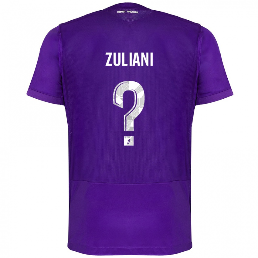 Niño Camiseta Edhy Zuliani #0 Morado Blanco 1ª Equipación 2024/25 La Camisa Argentina