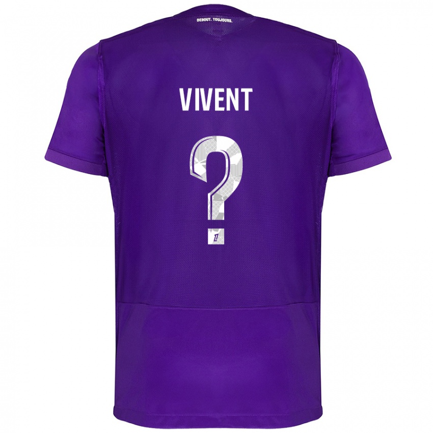 Niño Camiseta Sacha Vivent #0 Morado Blanco 1ª Equipación 2024/25 La Camisa Argentina