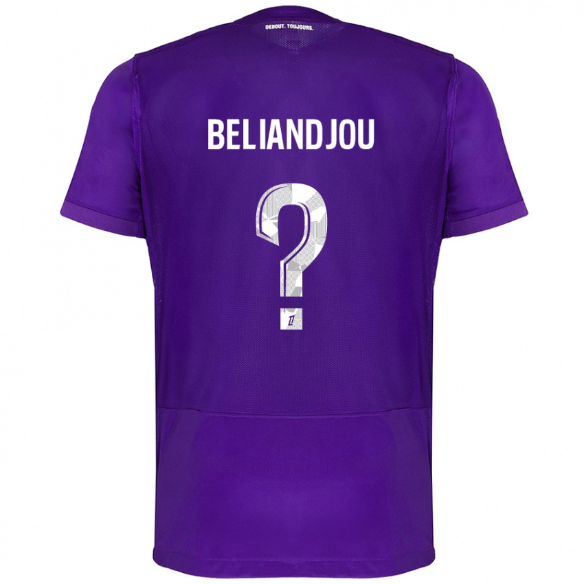 Niño Camiseta Ruben Beliandjou #0 Morado Blanco 1ª Equipación 2024/25 La Camisa Argentina