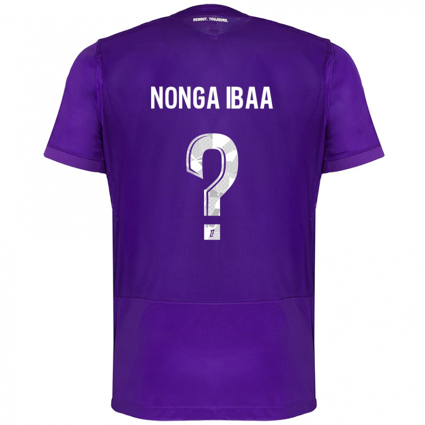 Niño Camiseta Alou Nonga Ibaa #0 Morado Blanco 1ª Equipación 2024/25 La Camisa Argentina