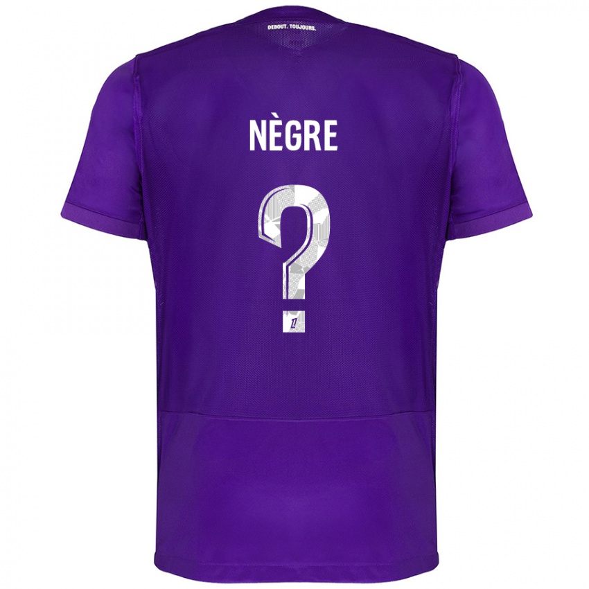 Niño Camiseta Thibo Nègre #0 Morado Blanco 1ª Equipación 2024/25 La Camisa Argentina