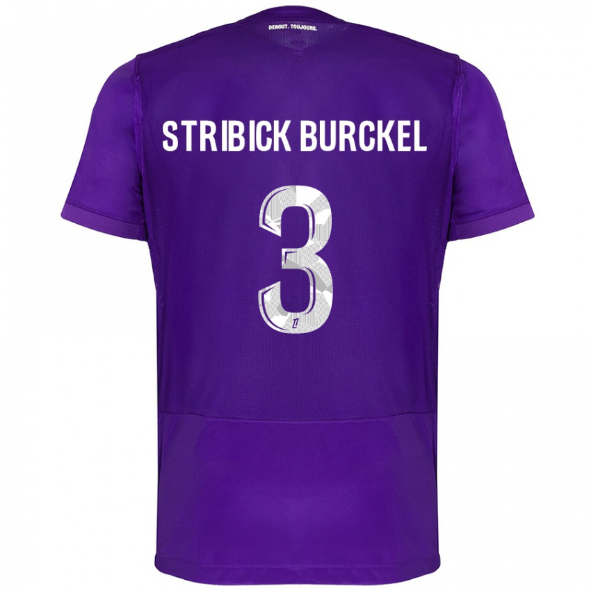 Niño Camiseta Laetitia Stribick-Burckel #3 Morado Blanco 1ª Equipación 2024/25 La Camisa Argentina