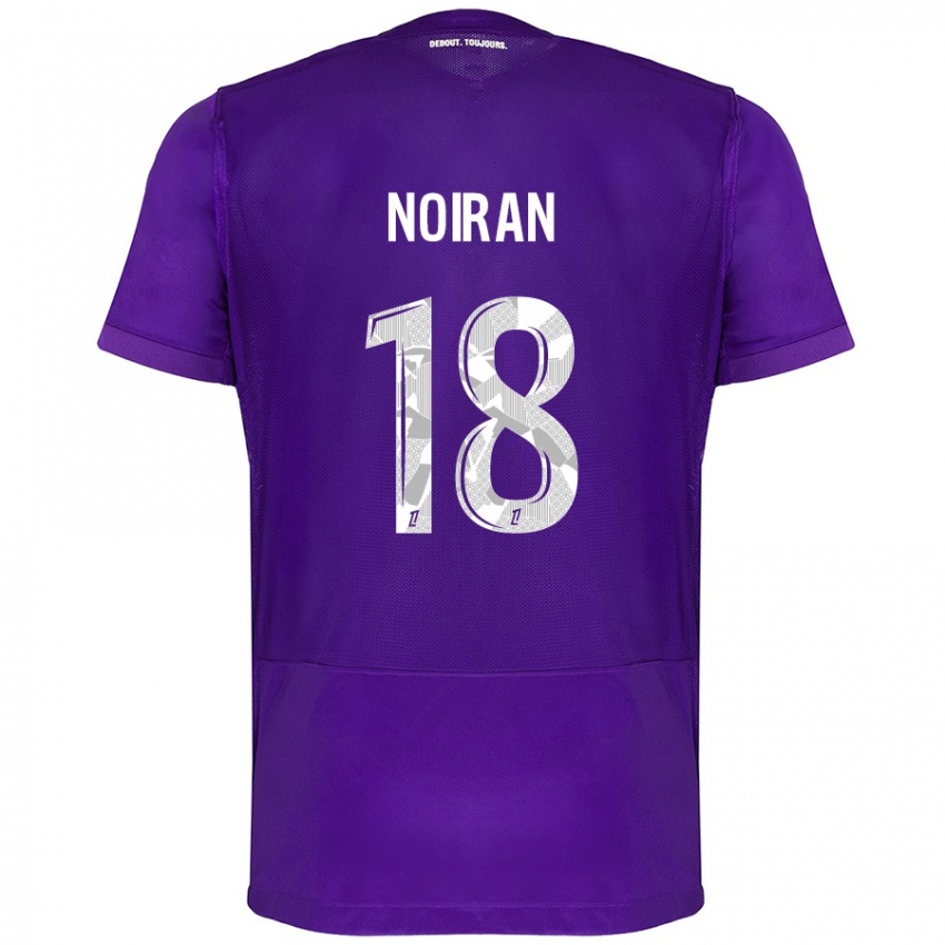 Niño Camiseta Clara Noiran #18 Morado Blanco 1ª Equipación 2024/25 La Camisa Argentina