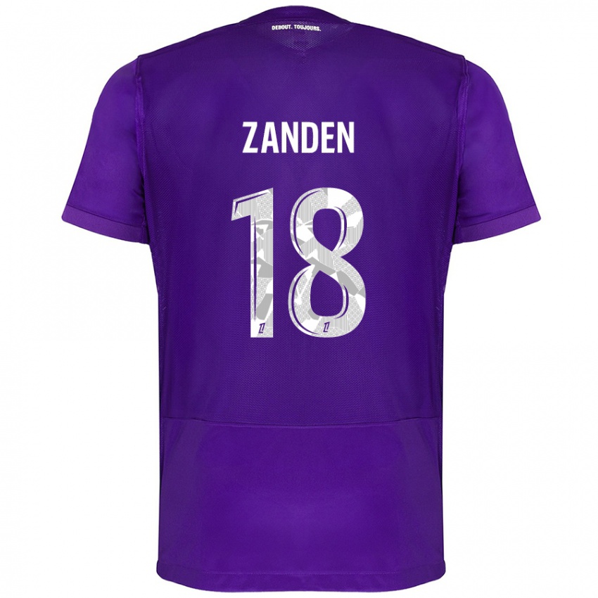 Niño Camiseta Oliver Zandén #18 Morado Blanco 1ª Equipación 2024/25 La Camisa Argentina