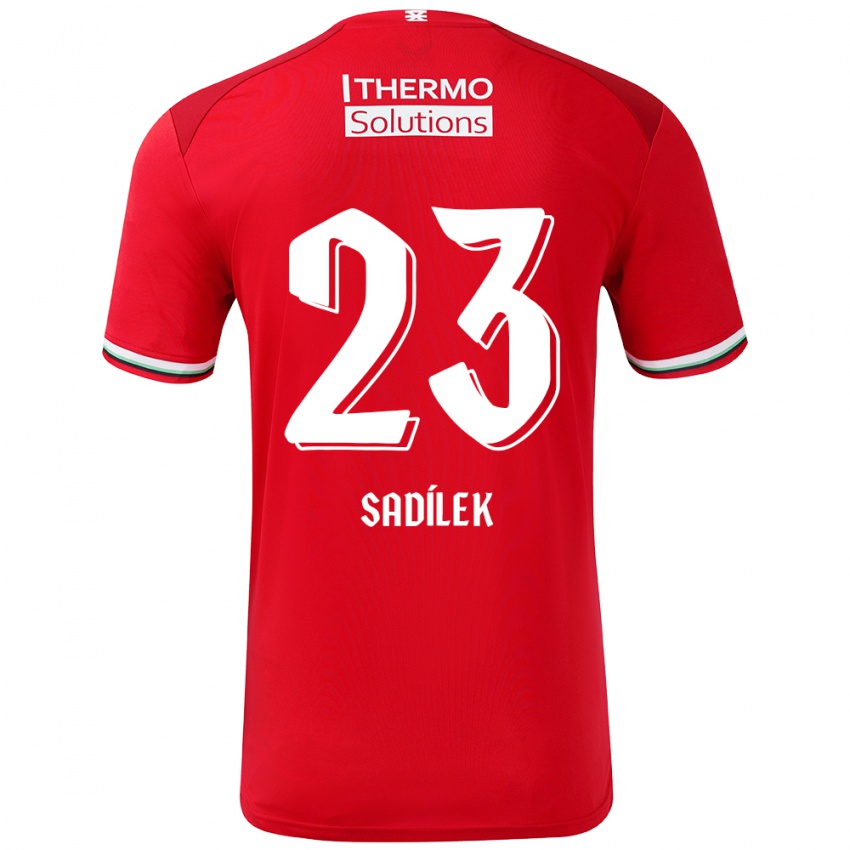 Niño Camiseta Michal Sadilek #23 Rojo Blanco 1ª Equipación 2024/25 La Camisa Argentina