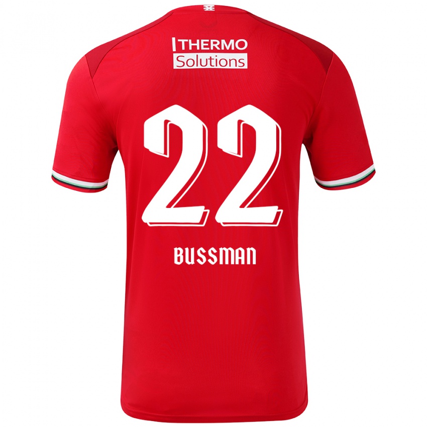 Niño Camiseta Fiene Bussman #22 Rojo Blanco 1ª Equipación 2024/25 La Camisa Argentina