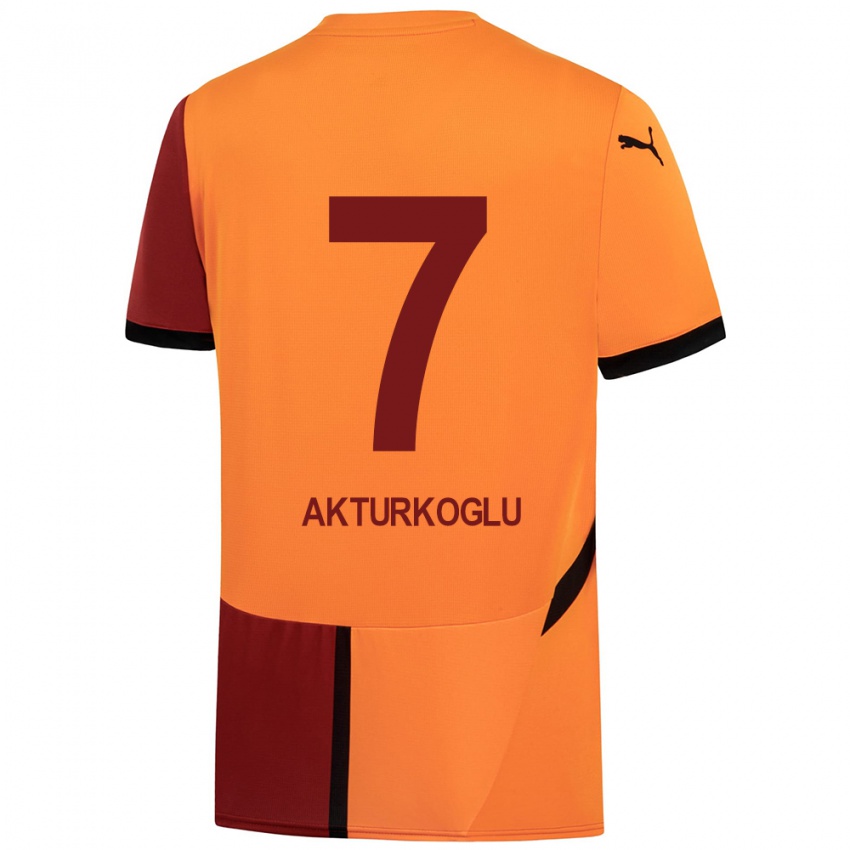 Niño Camiseta Kerem Aktürkoğlu #7 Amarillo Rojo 1ª Equipación 2024/25 La Camisa Argentina