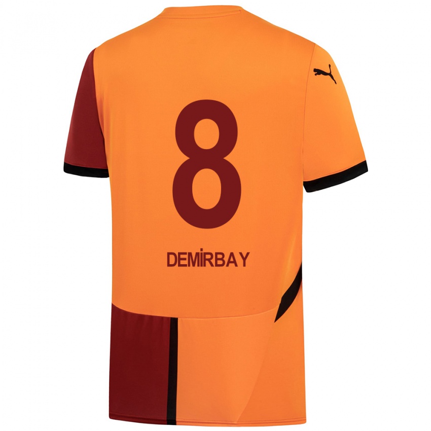 Niño Camiseta Kerem Demirbay #8 Amarillo Rojo 1ª Equipación 2024/25 La Camisa Argentina