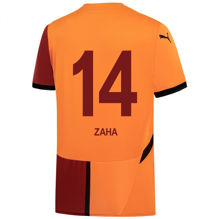 Niño Camiseta Wilfried Zaha #14 Amarillo Rojo 1ª Equipación 2024/25 La Camisa Argentina