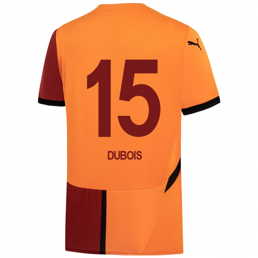 Niño Camiseta Léo Dubois #15 Amarillo Rojo 1ª Equipación 2024/25 La Camisa Argentina