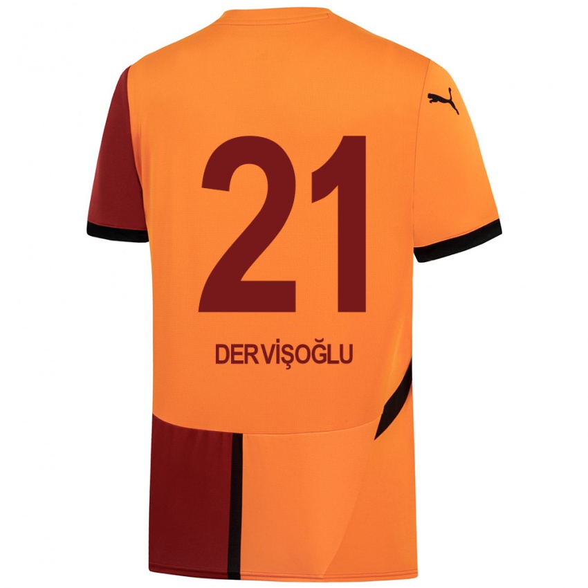 Niño Camiseta Halil Dervişoğlu #21 Amarillo Rojo 1ª Equipación 2024/25 La Camisa Argentina