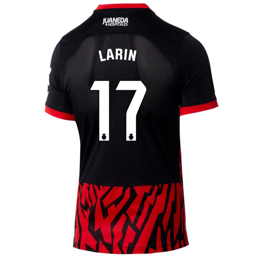 Niño Camiseta Cyle Larin #17 Negro Rojo 1ª Equipación 2024/25 La Camisa Argentina