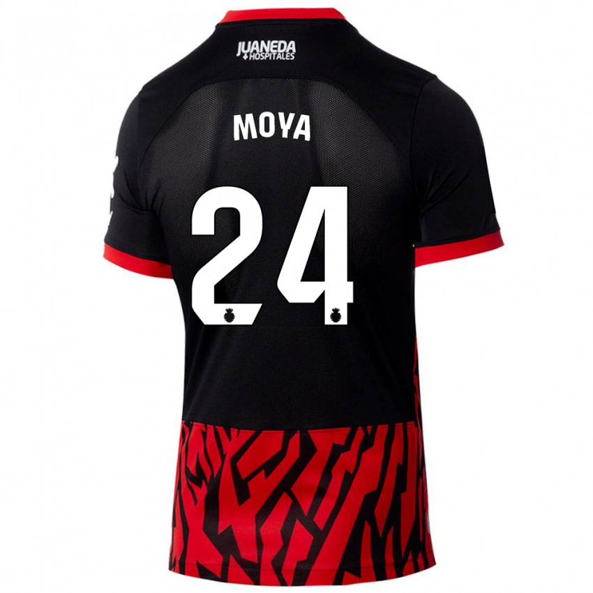 Niño Camiseta Pablo Moyá #24 Negro Rojo 1ª Equipación 2024/25 La Camisa Argentina