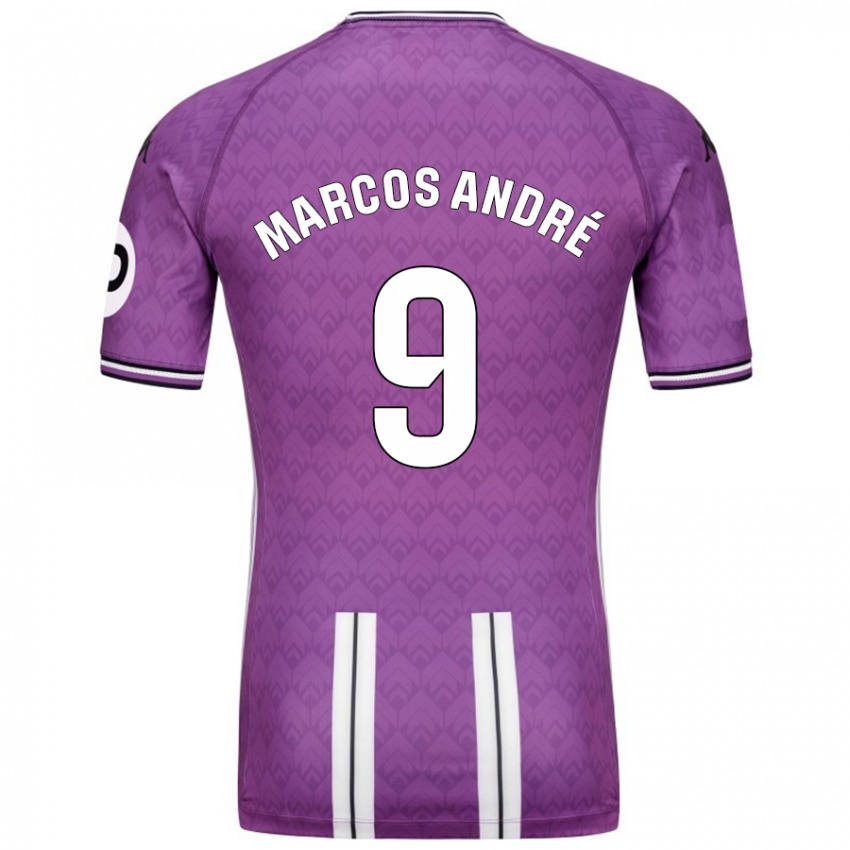 Niño Camiseta Marcos André #9 Púrpura Blanco 1ª Equipación 2024/25 La Camisa Argentina