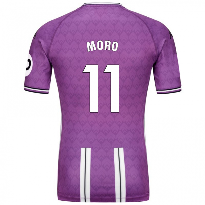 Niño Camiseta Raúl Moro #11 Púrpura Blanco 1ª Equipación 2024/25 La Camisa Argentina