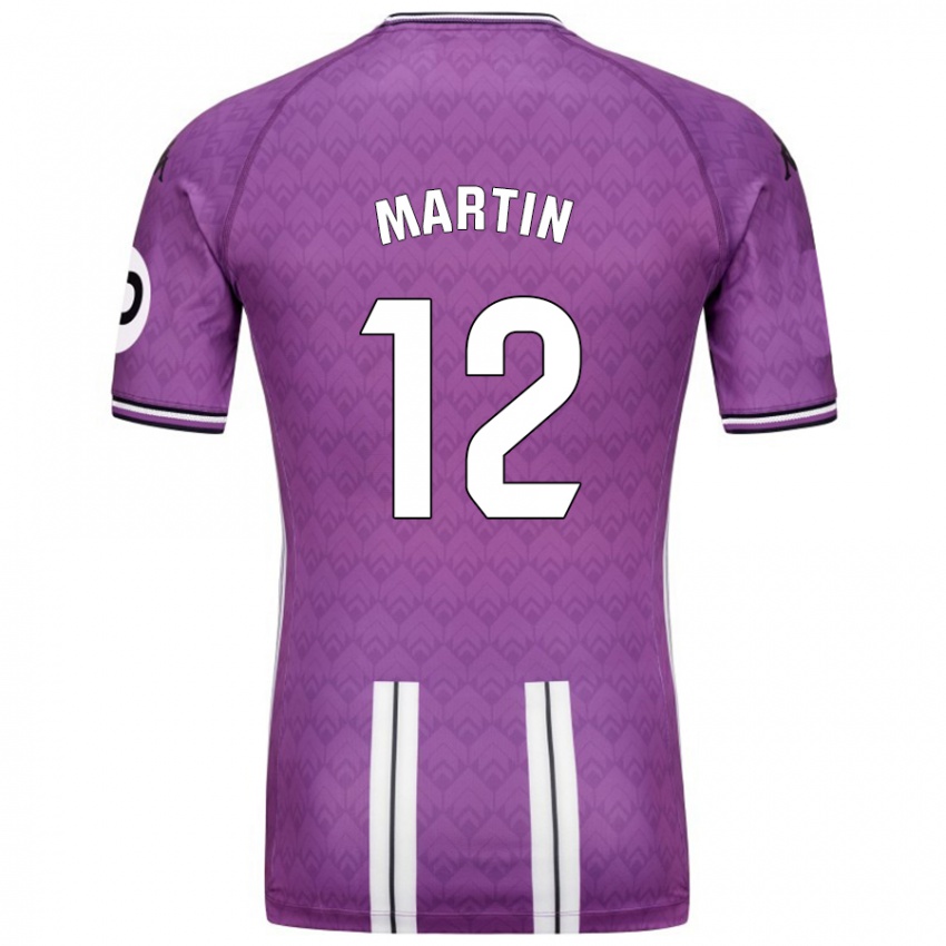 Niño Camiseta Mario Martin #12 Púrpura Blanco 1ª Equipación 2024/25 La Camisa Argentina