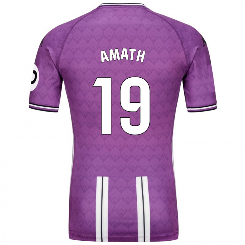 Niño Camiseta Amath Ndiaye #19 Púrpura Blanco 1ª Equipación 2024/25 La Camisa Argentina