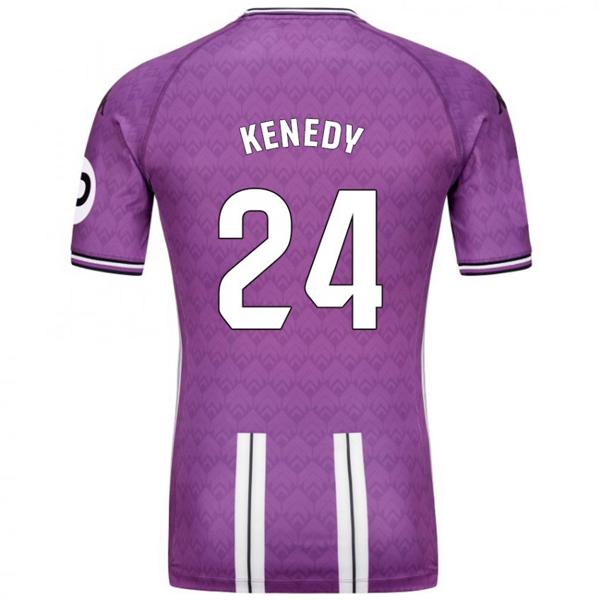 Niño Camiseta Kenedy #24 Púrpura Blanco 1ª Equipación 2024/25 La Camisa Argentina