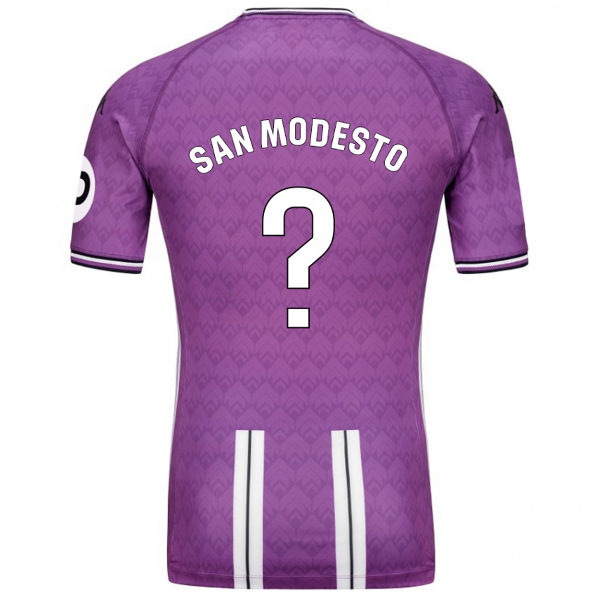 Niño Camiseta Hugo San Modesto #0 Púrpura Blanco 1ª Equipación 2024/25 La Camisa Argentina