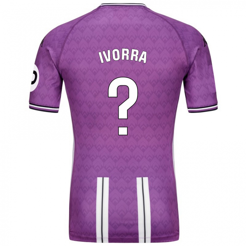 Niño Camiseta Iker Ivorra #0 Púrpura Blanco 1ª Equipación 2024/25 La Camisa Argentina