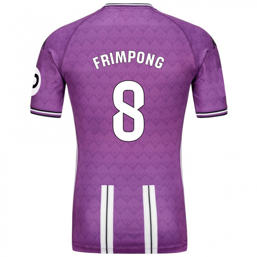 Niño Camiseta Eugene Frimpong #8 Púrpura Blanco 1ª Equipación 2024/25 La Camisa Argentina