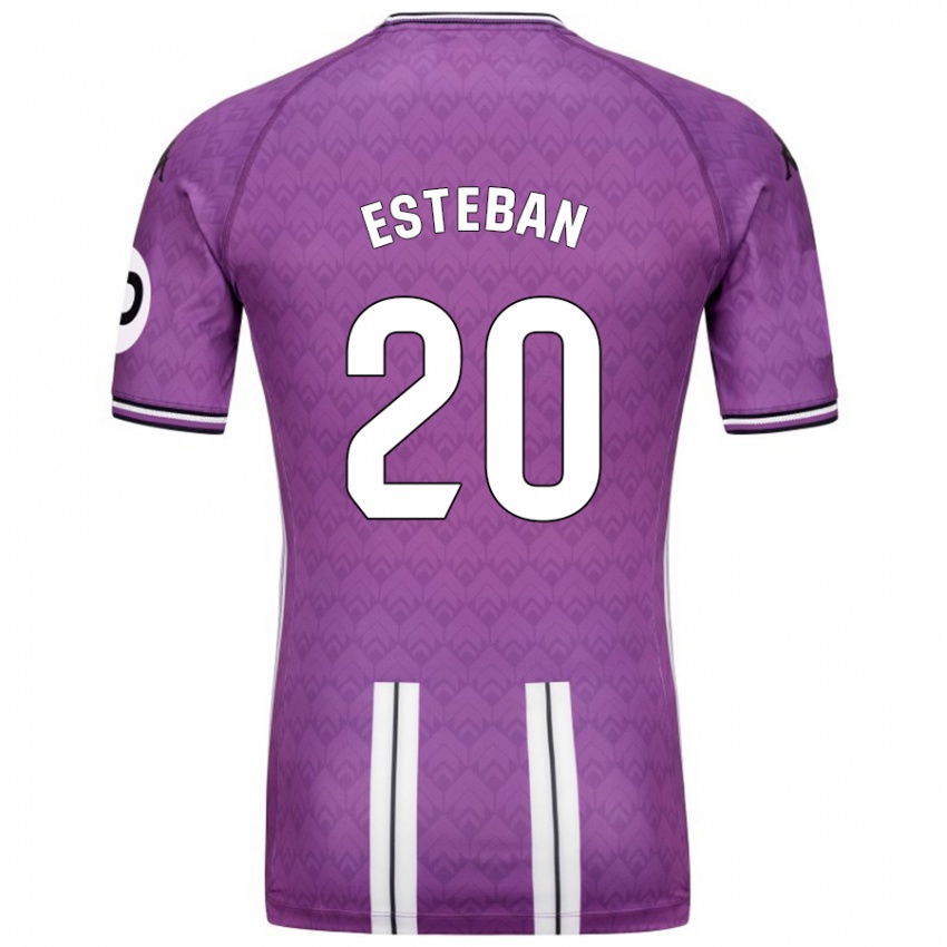 Niño Camiseta Sergio Esteban #20 Púrpura Blanco 1ª Equipación 2024/25 La Camisa Argentina