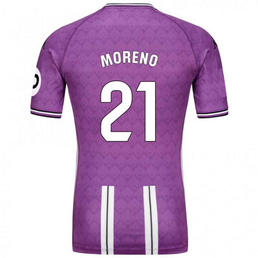 Niño Camiseta Xavi Moreno #21 Púrpura Blanco 1ª Equipación 2024/25 La Camisa Argentina