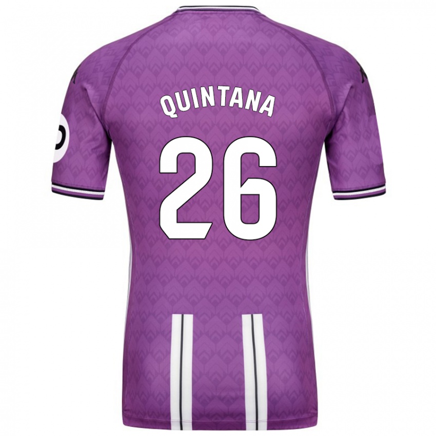 Niño Camiseta Alberto Quintana #26 Púrpura Blanco 1ª Equipación 2024/25 La Camisa Argentina