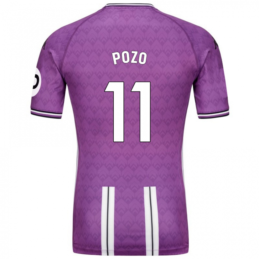 Niño Camiseta Manuel Pozo #11 Púrpura Blanco 1ª Equipación 2024/25 La Camisa Argentina