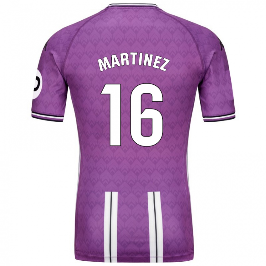 Niño Camiseta Jesús Martínez #16 Púrpura Blanco 1ª Equipación 2024/25 La Camisa Argentina