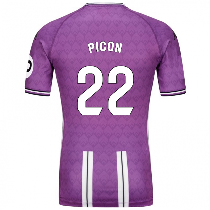 Niño Camiseta Pablo Picón #22 Púrpura Blanco 1ª Equipación 2024/25 La Camisa Argentina