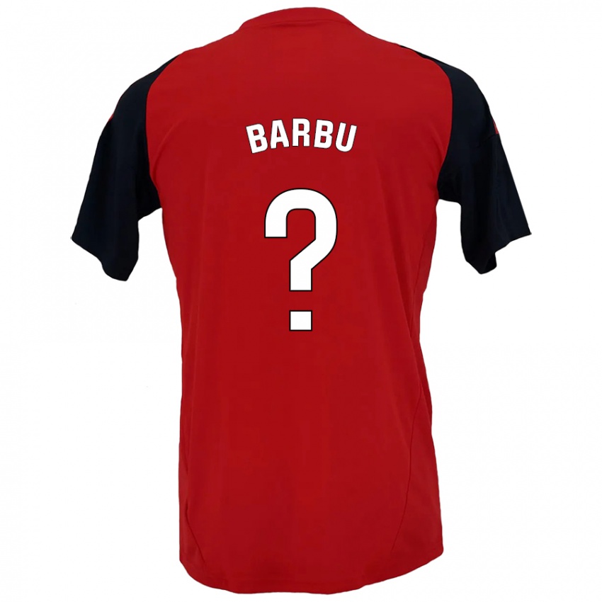 Niño Camiseta Álex Barbu #0 Rojo Negro 1ª Equipación 2024/25 La Camisa Argentina