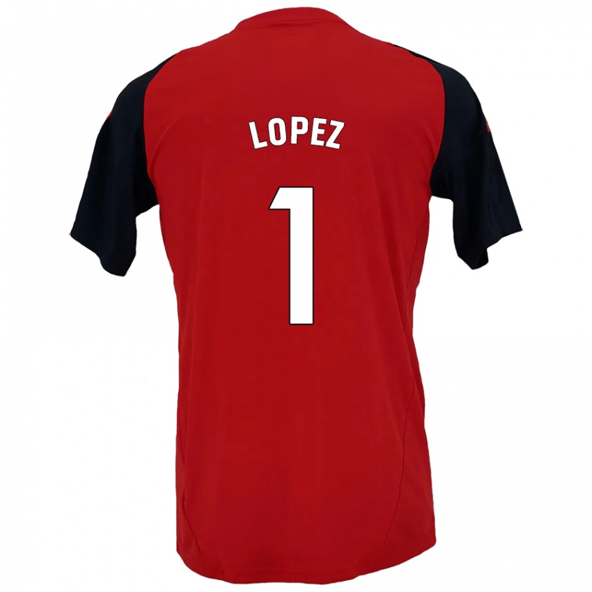 Niño Camiseta Luis López #1 Rojo Negro 1ª Equipación 2024/25 La Camisa Argentina