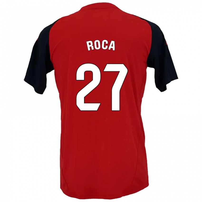 Niño Camiseta Joel Roca #27 Rojo Negro 1ª Equipación 2024/25 La Camisa Argentina