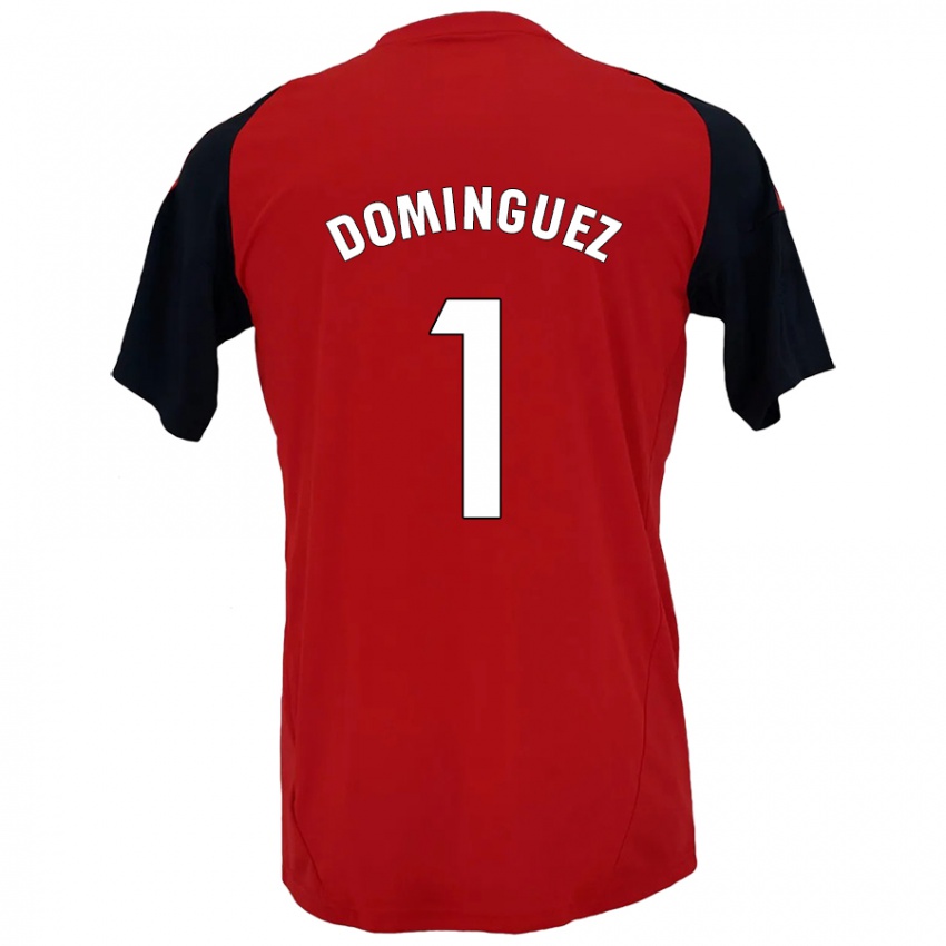 Niño Camiseta Iago Domínguez #1 Rojo Negro 1ª Equipación 2024/25 La Camisa Argentina