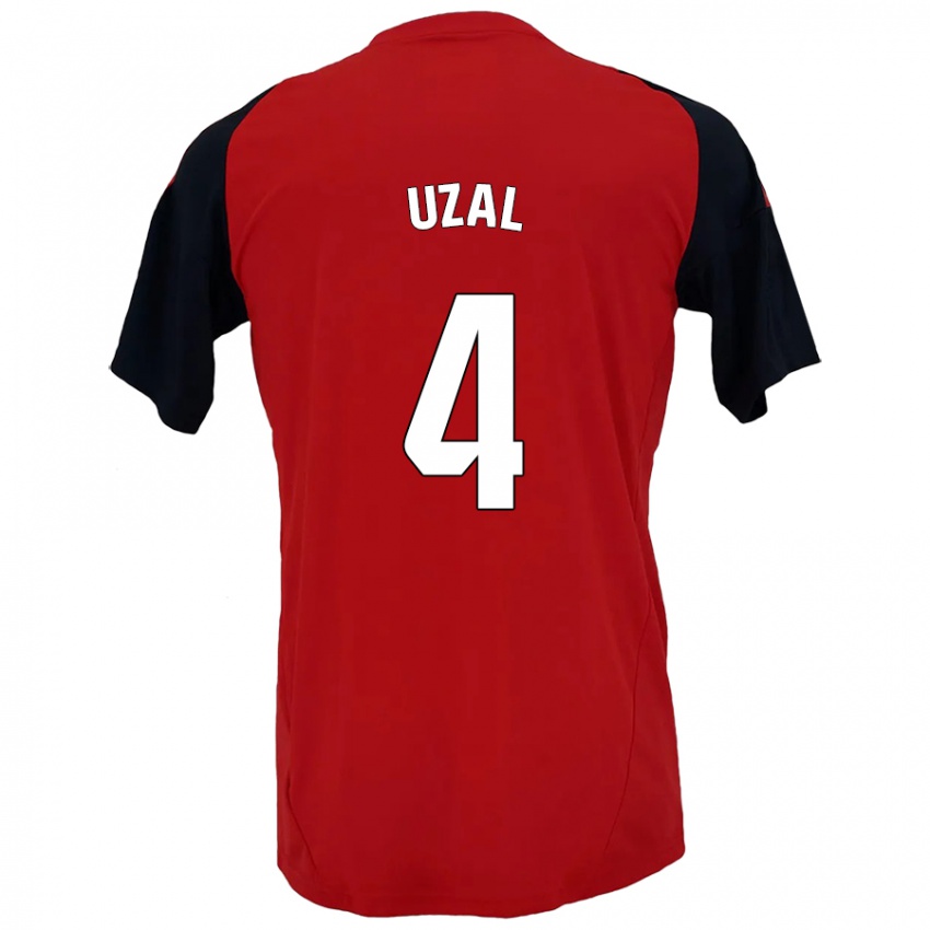 Niño Camiseta Yeray Uzal #4 Rojo Negro 1ª Equipación 2024/25 La Camisa Argentina