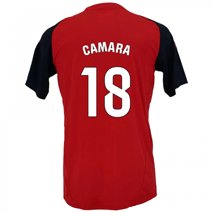 Niño Camiseta Aaron Cámara #18 Rojo Negro 1ª Equipación 2024/25 La Camisa Argentina