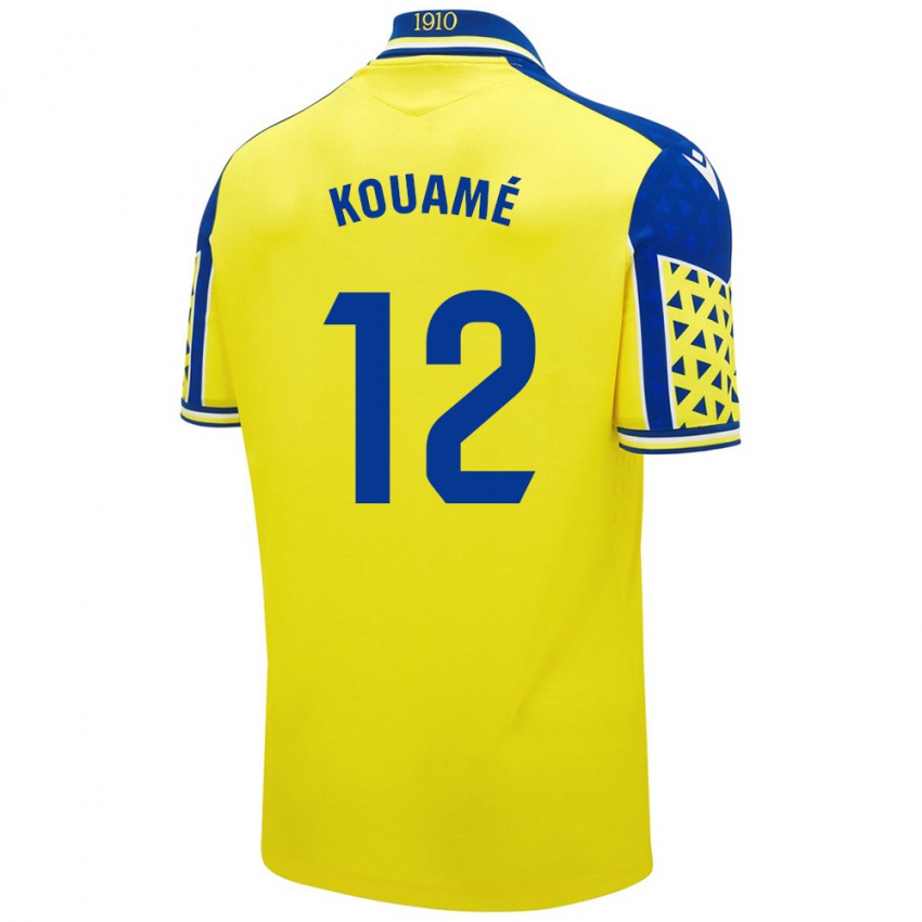 Niño Camiseta Rominigue Kouamé #12 Amarillo Azul 1ª Equipación 2024/25 La Camisa Argentina