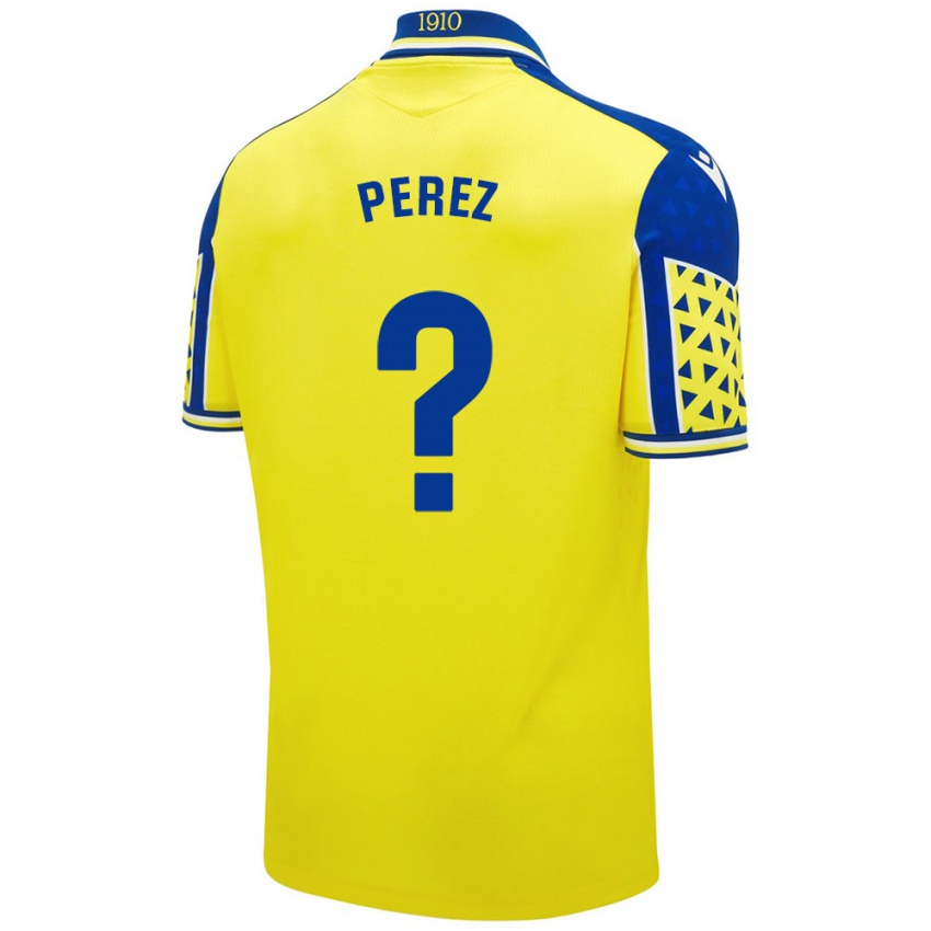 Niño Camiseta Ángel Pérez #0 Amarillo Azul 1ª Equipación 2024/25 La Camisa Argentina