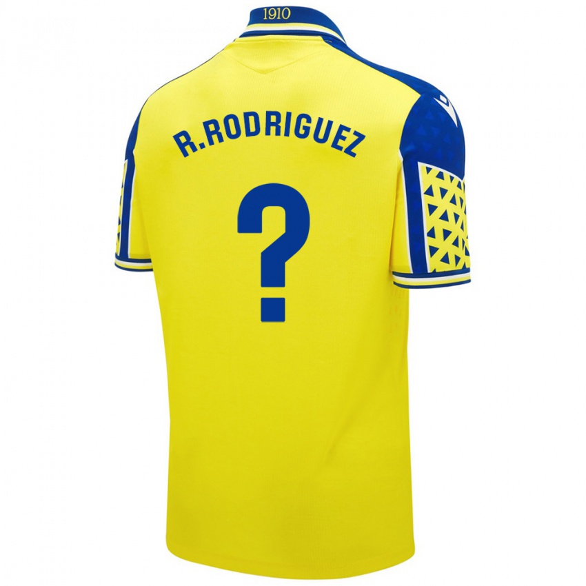 Niño Camiseta Ramón Rodríguez #0 Amarillo Azul 1ª Equipación 2024/25 La Camisa Argentina