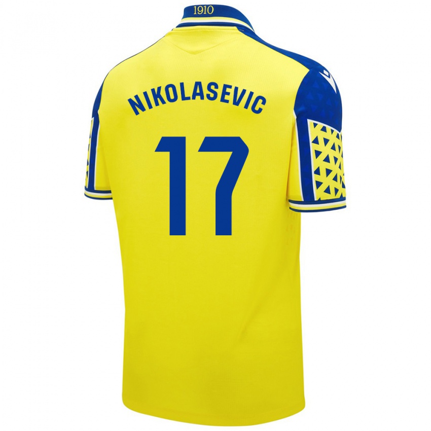 Niño Camiseta Mirko Nikolasevic #17 Amarillo Azul 1ª Equipación 2024/25 La Camisa Argentina