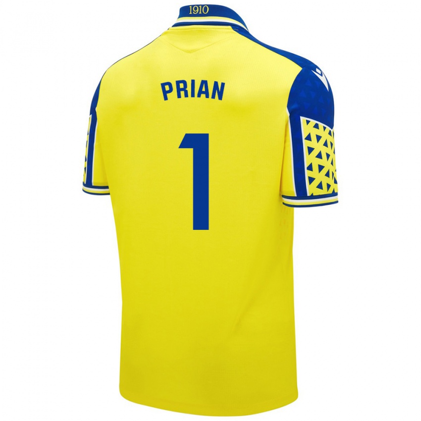 Niño Camiseta Ana María Prián Pereira #1 Amarillo Azul 1ª Equipación 2024/25 La Camisa Argentina