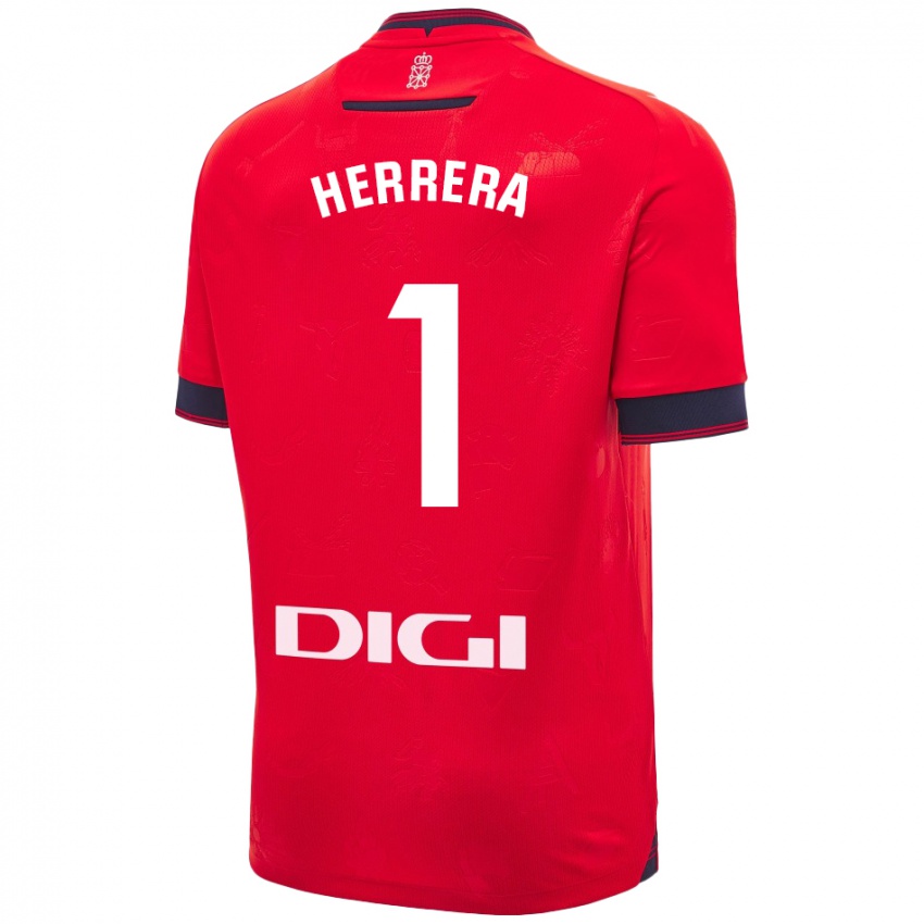 Niño Camiseta Sergio Herrera #1 Rojo Blanco 1ª Equipación 2024/25 La Camisa Argentina